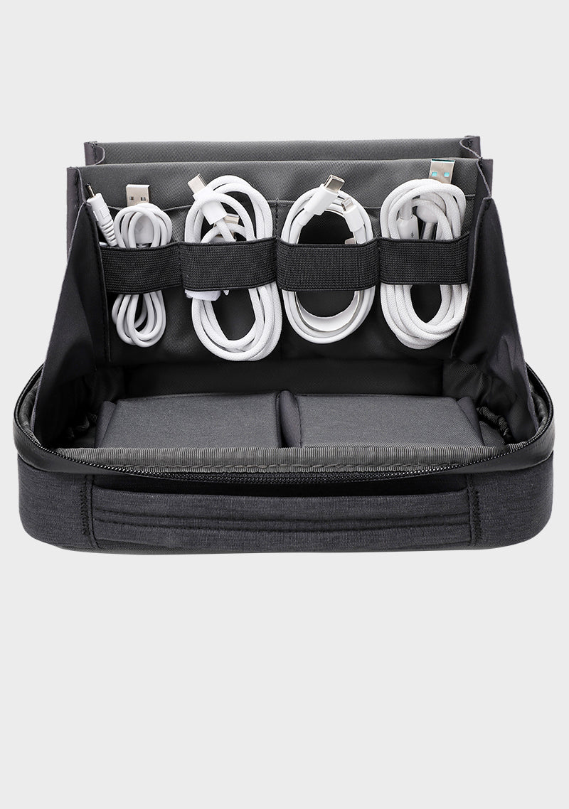 Elastic Bands: Cables, chargers, or small tools are fully secured.Slim Storage Pockets: Flat items get stout security.
