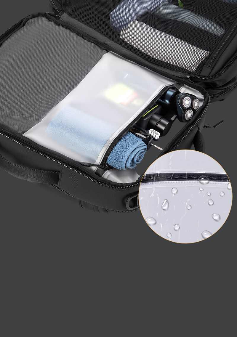 Waterproof pocket to keep items dry.