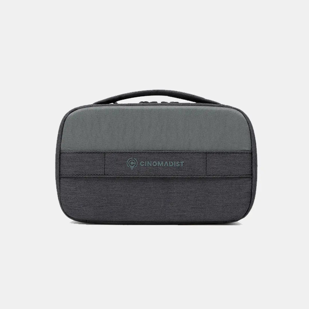 Front view of Cinomadist tech pouch in dual-tone color#color_black