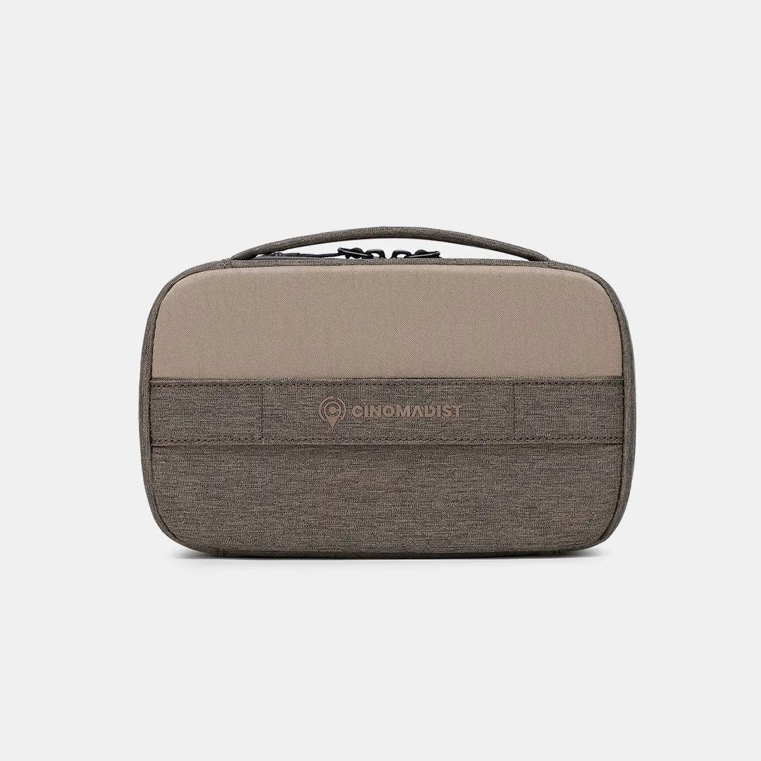 Front view of brown Cinomadist tech pouch