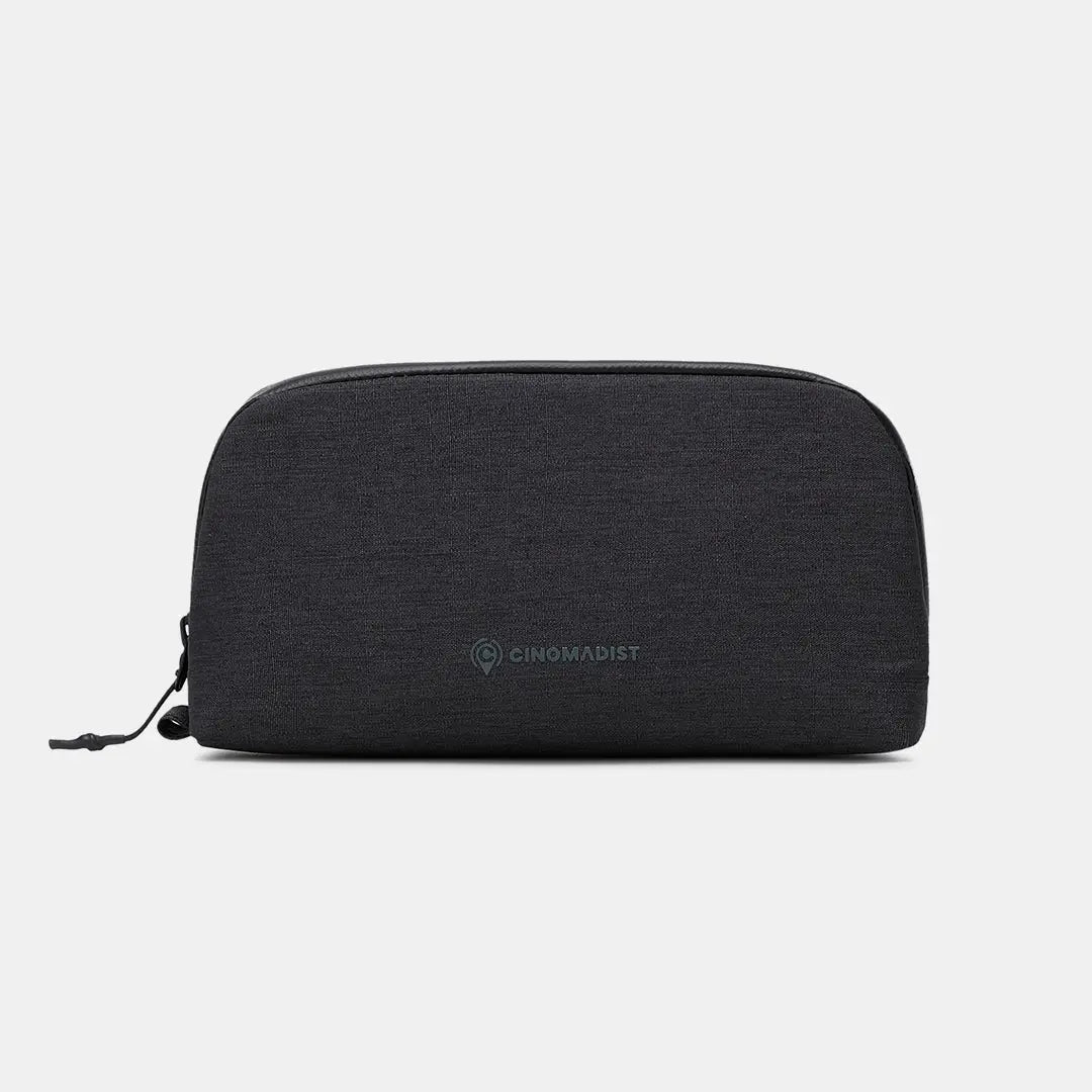 Cinomadist Slim Tech Pouch front view in black fabric