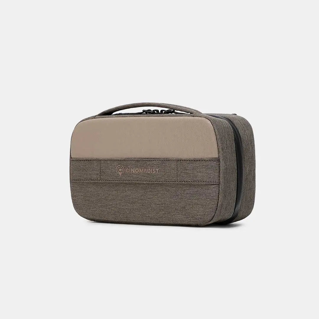 Side view of compact brown Cinomadist tech pouch
