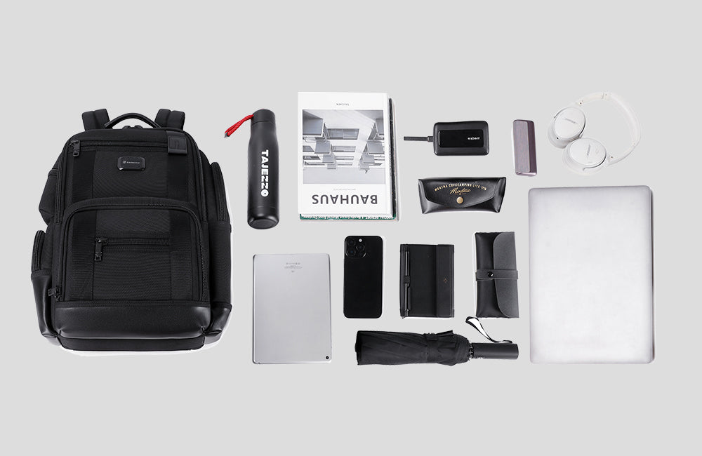 Cinomadist Travel Backpack Pro 39L with large capacity and organized compartments for electronics, clothes, and accessories.