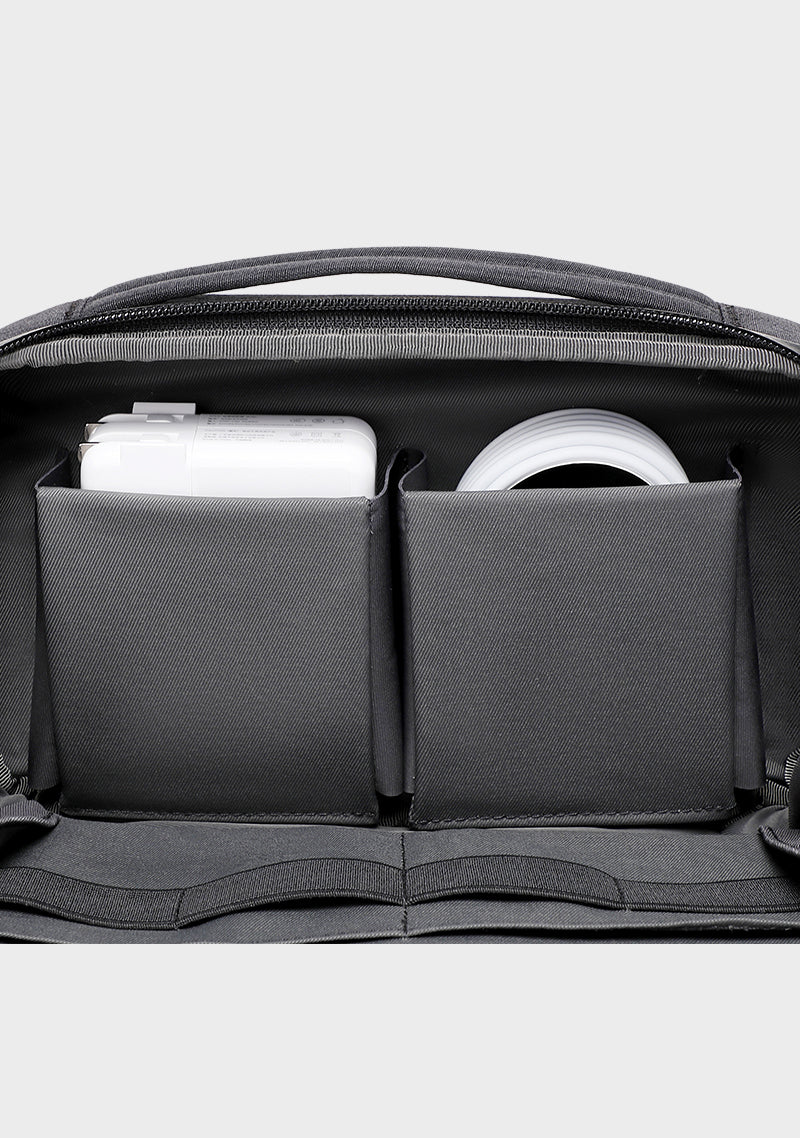 Fortifies chargers, cables, and bulky accessories.