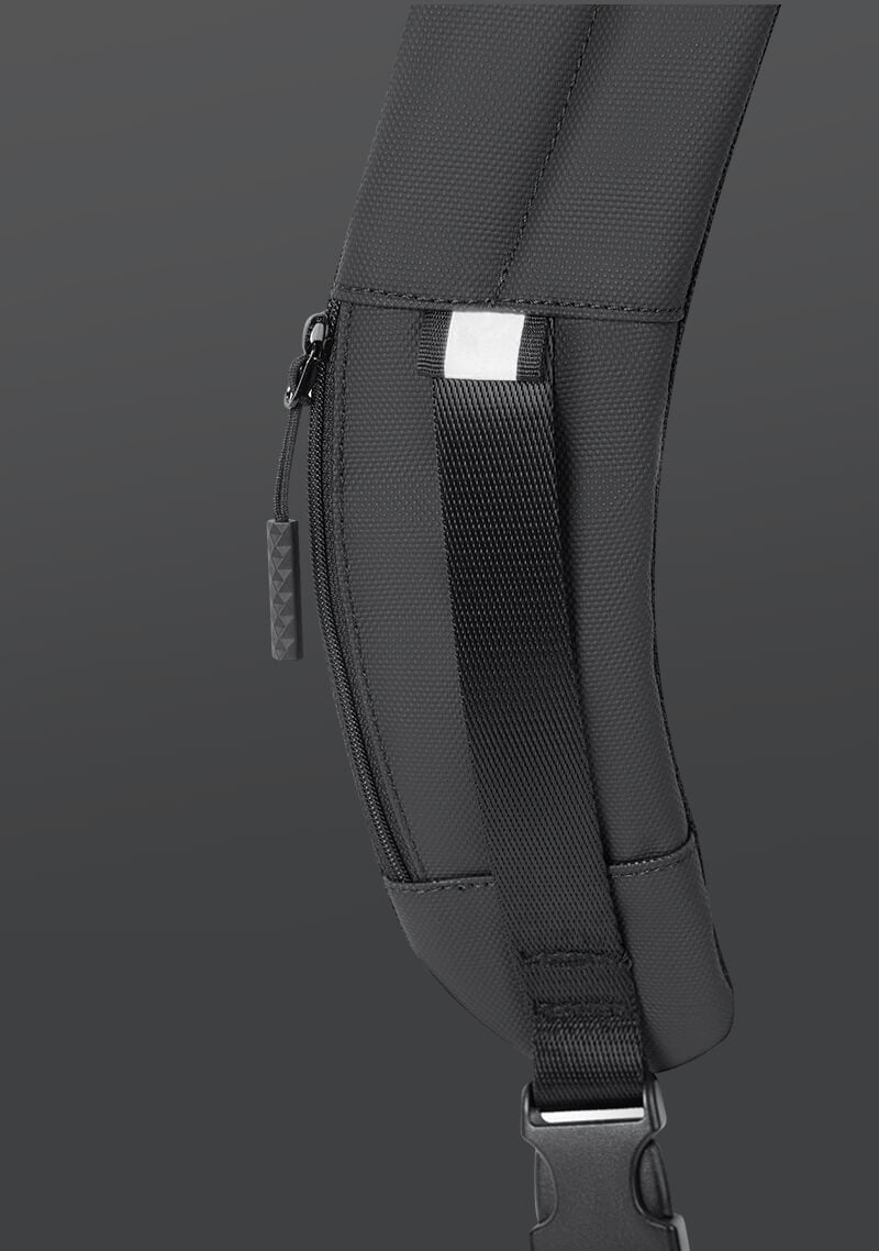 Reflective safety strips for visibility.