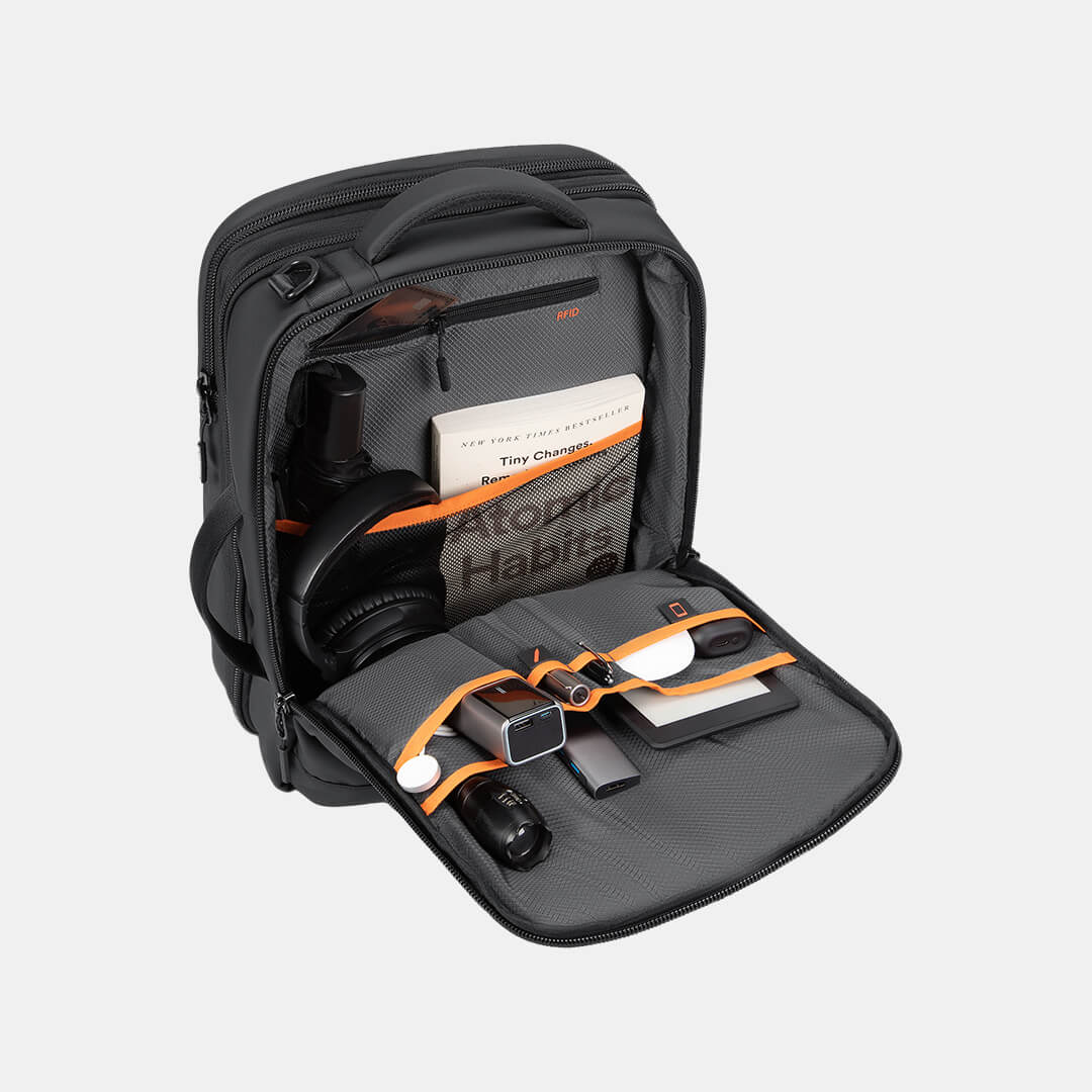Interior view of Cinomadist backpack showing compartments