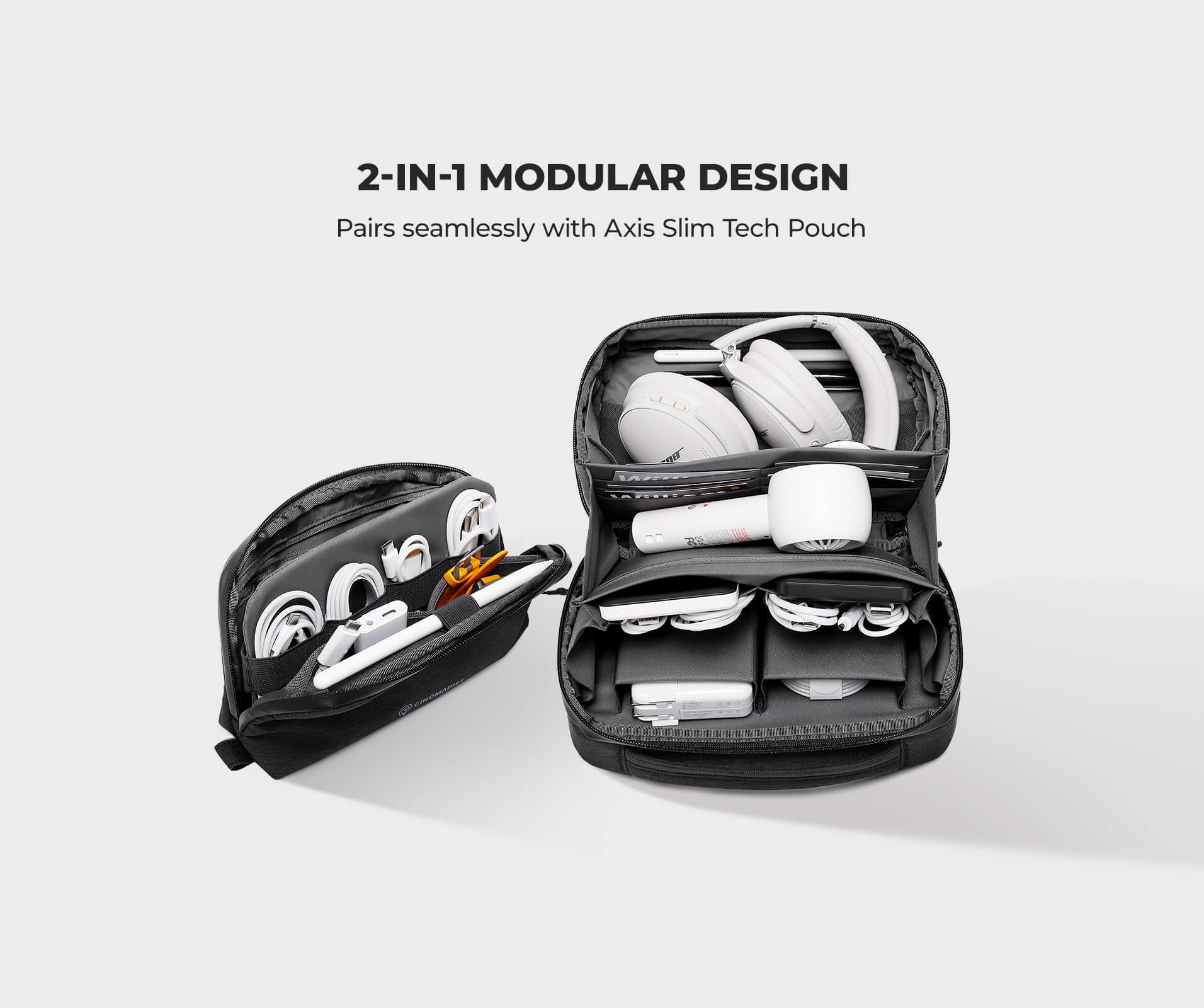 TechPouch with its 2-in-1 design, showing dual functionality and versatile use.